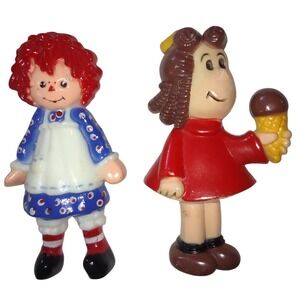 Hallmark 1970s Raggedy Ann and Little Lulu Pin Set Vintage Collectible
